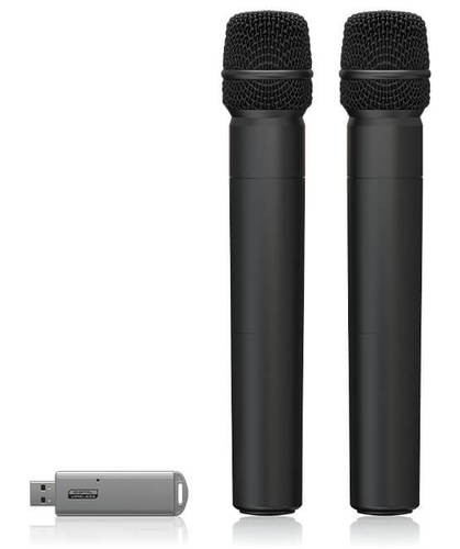 זוג מיקרופונים אלחוטיים עם מקלט USB