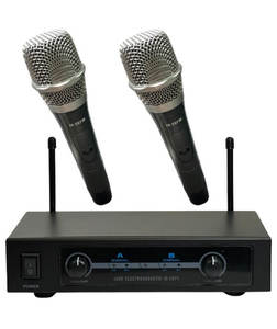 זוג מיקרופונים אלחוטיים ידניים 501.4+507.4MHz