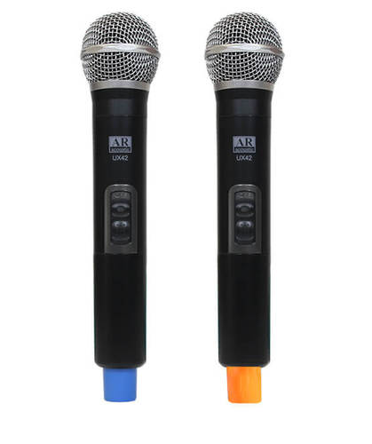 סט זוג מיקרופונים אלחוטיים ידניים 
