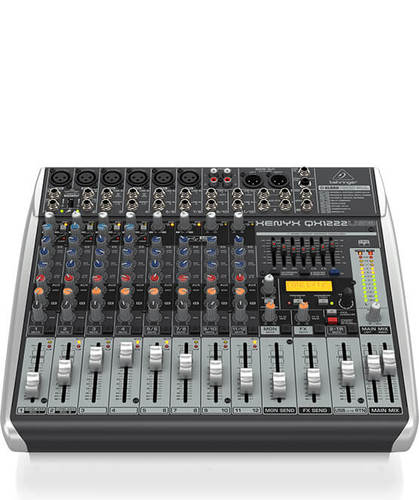 מיקסר 12 ערוצים 4/6 כניסות MIC ו 4/2 כניסות LINE, קומפרסור, מולטי אפקט מבית KLARK TEKNIK ו EQ גרפי 7 - BAND עם חיבור USB למחשב