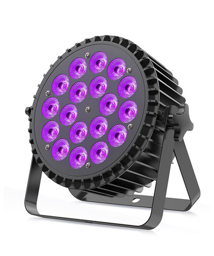 פנס אולטרה סגול חזק 18X12 וואט של Nightsun עם חיבור DMX לאולמות
