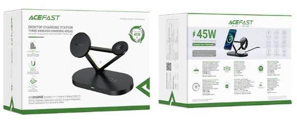 מעמד טעינה אלחוטי Acefast E9 Desktop 3-in-1 Fast Wireless