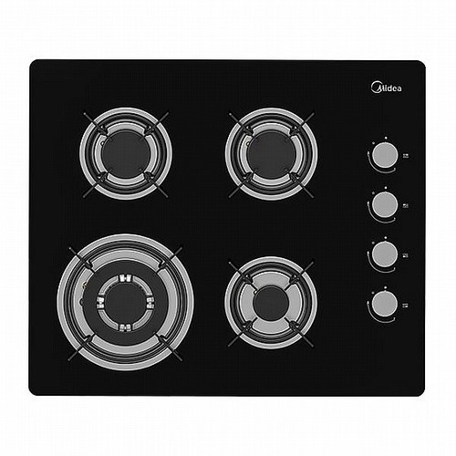 כיריים גז 4 להבות  זכוכית שחורה או לבנה דגם 60GL403 מבית MIDEA | יבואן רשמי שנתיים אחריות