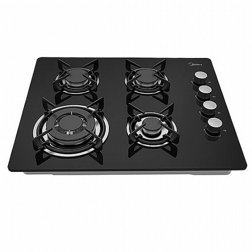 כיריים גז 4 להבות  זכוכית שחורה או לבנה דגם 60GL403 מבית MIDEA | יבואן רשמי שנתיים אחריות