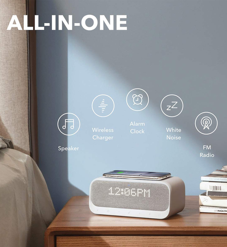רמקול שעון מעורר דגם Anker SoundCore Wakey BT 5.0 A3300