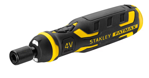 מברג חשמלי נטען 4V+מטען + 6ביטים כולל מאריך ומתאם STANLEY