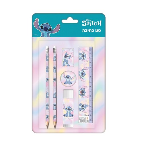 מארז תלמיד עם 6 אביזרים עפרונות, מחק, סרגל ועוד - לילו וסטיץ