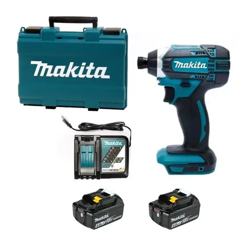 מברגת אימפקט מקיטה DTD153 18V בראשלס + שתי סוללות 4.0AH + מטען + מזוודה יבואן רשמי