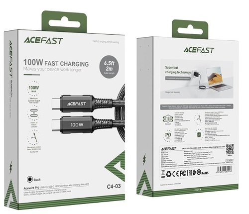 Acefast C4-03 100W Fast charging C To C 2M כבל
