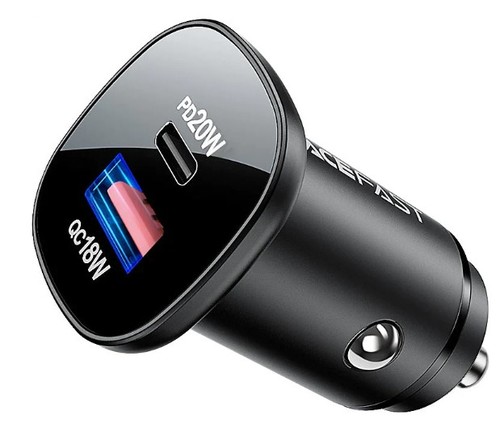 Acefast B1 mini 38W dual-port metal car charger set