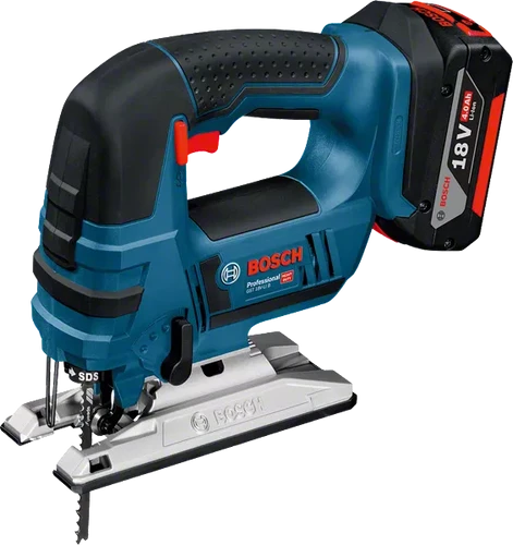 מסור אנכי נטען מקצועי + 2 סוללות 4Ah מזוודת LBOXX דגם GST 18V-LI B בוש