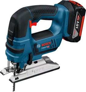 מסור אנכי נטען 18V מקצועי + 2 סוללות 4Ah ומטען במזוודת LBOXX דגם GST 18V-LI B בוש