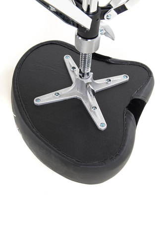 כיסא תופים מתכוונן עם מושב אופנוע מרופד PS-805162 בצבע שחור DT-410 סדרת BASIX מבית GEWA (Germany)