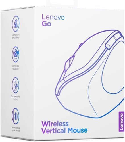 עכבר אלחוטי אנכי Lenovo Go Wireless Vertical Mouse