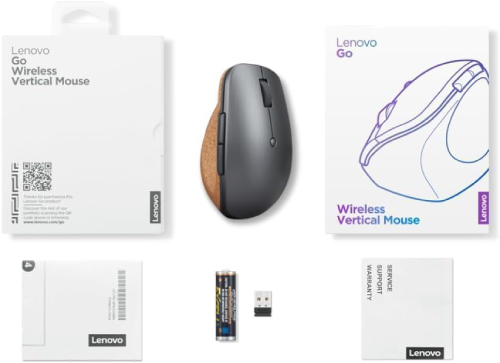 עכבר אלחוטי אנכי Lenovo Go Wireless Vertical Mouse