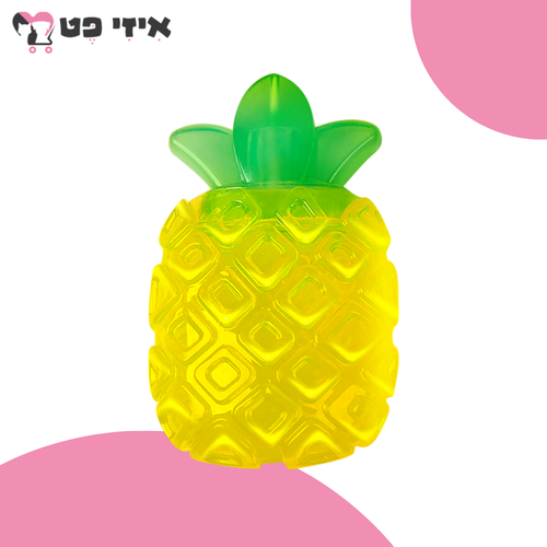 פופוס צעצוע גומי קשיח בצורת אננס עם צפצפה לכלב FOFOS