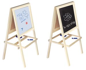 לוח ציור ולימוד רב שימושי 3 ב 1 ראשון שלי עם טוש וספוג מחיקה מתנה