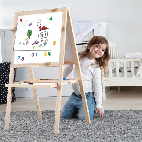 לוח ציור ולימוד רב שימושי 3 ב 1 ראשון שלי עם טוש וספוג מחיקה מתנה