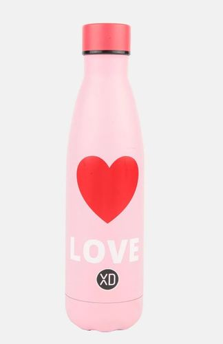 בקבוק נירוסטה מעוצב Love Xd ורוד