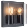 גוף "קוביה" CUBE מרובעת אפור E27 X 2 IP54 220X220