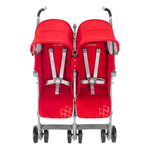 עגלת תאומים twin techno אדומה מקלארן maclaren מגיל לידה ועד משקל 30 ק