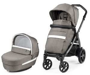 סט עגלה תינוק בוק פלוס עלית פרימיום Elite Premium מהדורה מיוחדת - צבע City Grey