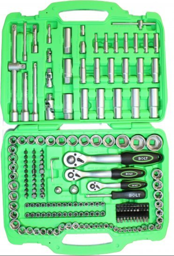 סט בוקסות - מקצועי 196 חלקים דגם Bolt SWSM196-  1/4