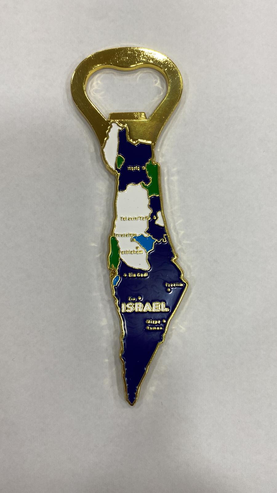 פותחן מגנט מזכרת מפת ישראל 