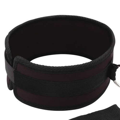  סט קולר מבד איכותי עם רצועה לקשירה  Lux Fetish Collar And Leash Set