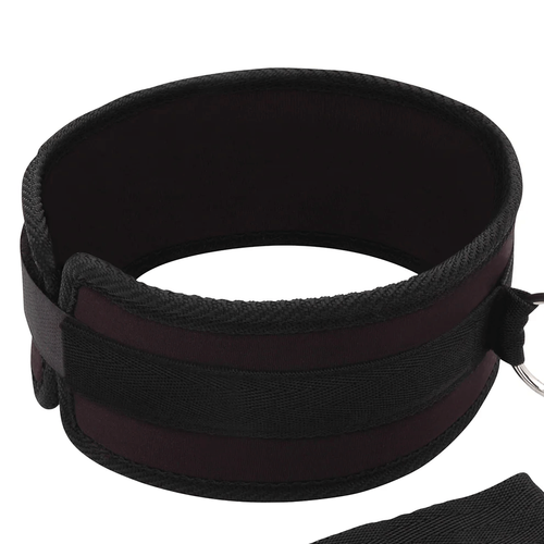  סט קולר מבד איכותי עם רצועה לקשירה  Lux Fetish Collar And Leash Set