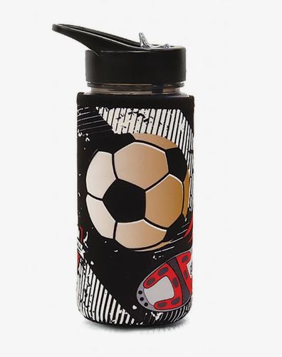 בקבוק + כיסוי טרמי Soccer Game שחור/זהב
