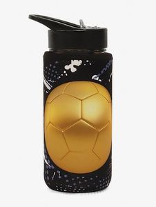 בקבוק + כיסוי טרמי Soccer Game שחור/ כדור זהב