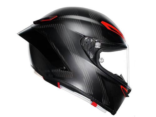 קסדה מלאה AGV דגם PISTA GPRR צבע INTREPIDO CARBON שחור אדום מט - תקן E2206                                 