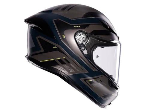 קסדה מלאה AGV דגם K6 S צבע ENHANCE אפור צהוב מט - תקן ECE22.06
