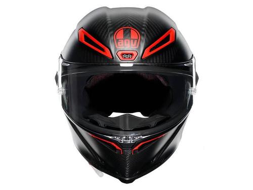 קסדה מלאה AGV דגם PISTA GPRR צבע INTREPIDO CARBON שחור אדום מט - תקן E2206                                 