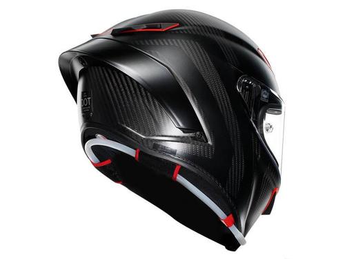 קסדה מלאה AGV דגם PISTA GPRR צבע INTREPIDO CARBON שחור אדום מט - תקן E2206                                 
