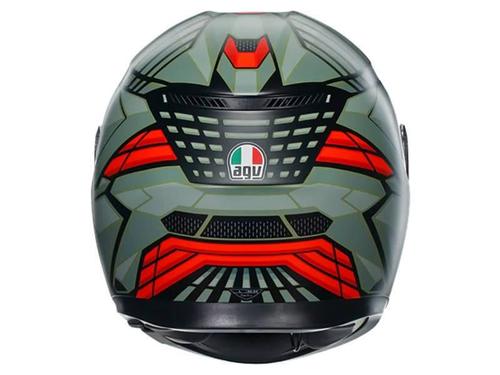 קסדה מלאה AGV K3 צבע DECEPT MATT שחור ירוק אדום - תקן ECE22.06                                 