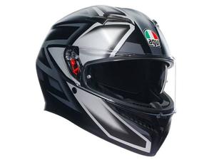 קסדה מלאה AGV K3 צבע COMPOUND שחור אפור - תקן ECE22.06