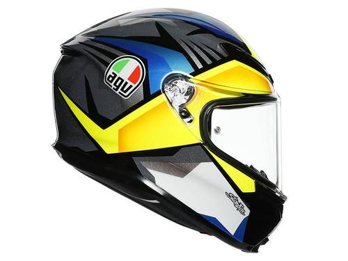 קסדה מלאה AGV דגם K6 צבע JOAN שחור כחול צהוב