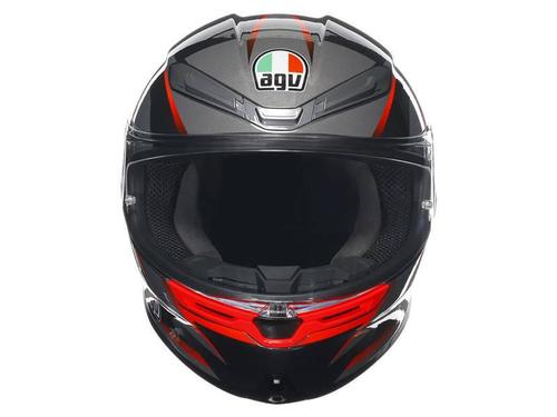קסדה מלאה AGV דגם K6 S צבע SLASHCUT שחור אפור אדום - תקן ECE22.06