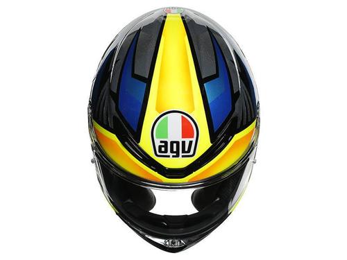 קסדה מלאה AGV דגם K6 צבע JOAN שחור כחול צהוב