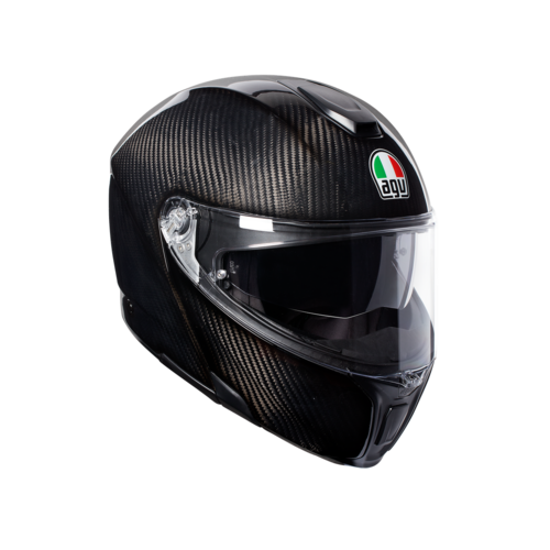 קסדה נפתחת AGV דגם SPORTMODULAR PLK צבע GLOSSY CARBON