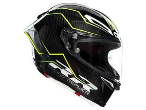 קסדה מלאה AGV דגם PISTA GPRR צבע PERFORMANTE CARBON LIME - תקן E2206