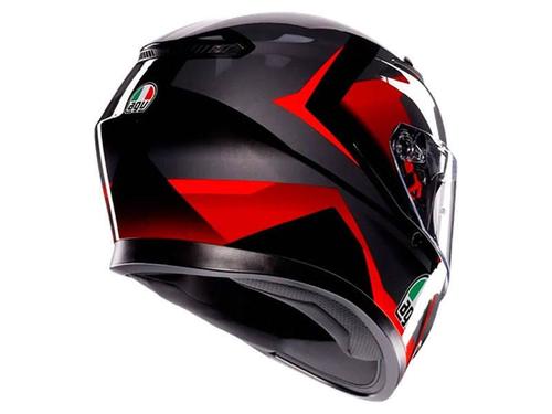 קסדה מלאה AGV K3 צבע STRIGA שחור אפור אדום - תקן ECE22.06