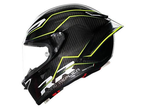 קסדה מלאה AGV דגם PISTA GPRR צבע PERFORMANTE CARBON LIME - תקן E2206