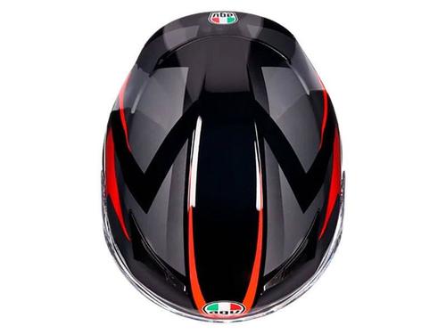 קסדה מלאה AGV K3 צבע STRIGA שחור אפור אדום - תקן ECE22.06