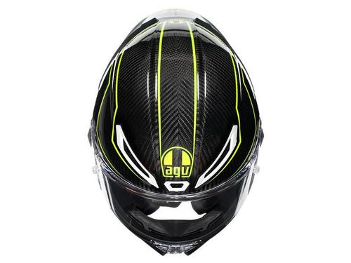 קסדה מלאה AGV דגם PISTA GPRR צבע PERFORMANTE CARBON LIME - תקן E2206