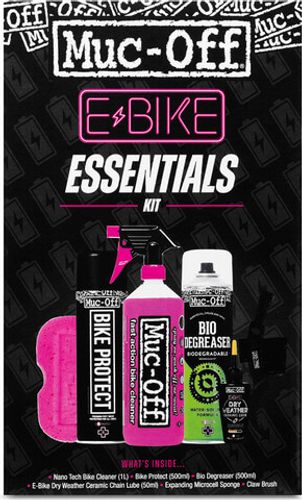 Muc-Off Ebike Essentials Kit Clean Protect & Lube ערכת ניקוי, הגנה ושימון לאופניים