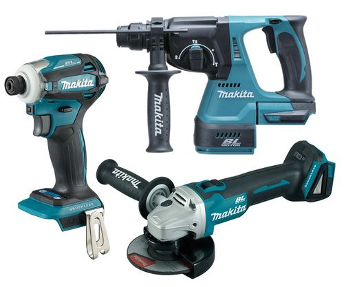 סט 3 כלים 18V נטען עם 3 סוללות 6A ומטען MAKITA DLX3188GX1 מקיטה