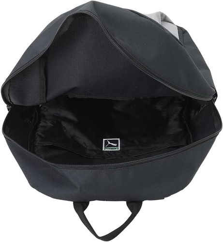 תיק גב עם תא גדול, תא קדמי קטן ושני תאי צד לבקבוק, מתאים גם ללפטופ - שחור אפור